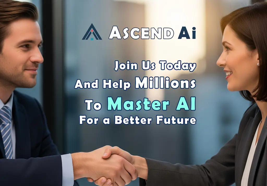 Ascend AI Affiliate Now (1) Partnering with Ascend AI Lab: An image celebrating joining our affiliate program to make an impact and shape a better future through AI literacy.
